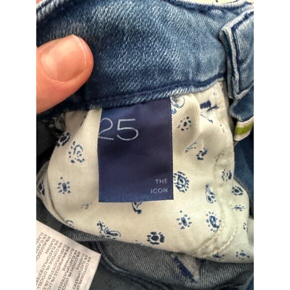 Anthropologie Pilcro The Icon Flared Distressed Medium Wash Boho Jeans Size 25 - Picture 7 of 8